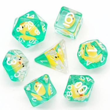 Imagem de Conjunto de dados poliédricos Cusdie 7-Die DND com interior de animal 