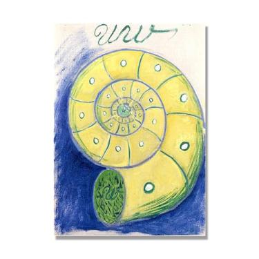 Imagem de Pôster Hilma Af Klint, (Caos Primordial, nº 05), reproduções de pinturas famosas, imagem de arte abstrata para sala de estar quarto decoração de casa. Tela de 40 x 56 cm - 15,7 x 20,1 pol
