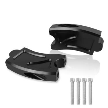 Imagem de BAIONE Braçadeira de guidão de motocicleta CNC - Preto - Alumínio - Acessório para motocicleta - Honda Rebel CMX500 CMX300 CMX 300 500 2017-2022
