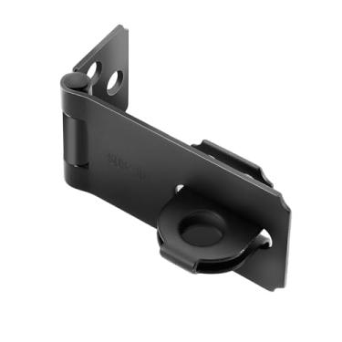 Imagem de Trava de ferrolho de porta, fecho de segurança de aço inoxidável SUS304 espesso para porta interna, porta da frente, porta de banheiro, cerca, porta de garagem, quarto de animais de estimação (preto