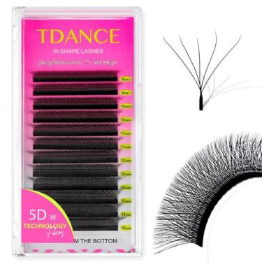 Imagem de Extensões de cílios Ventiladores pré-fabricados TRDANCE W 5D 0,07 C/D 