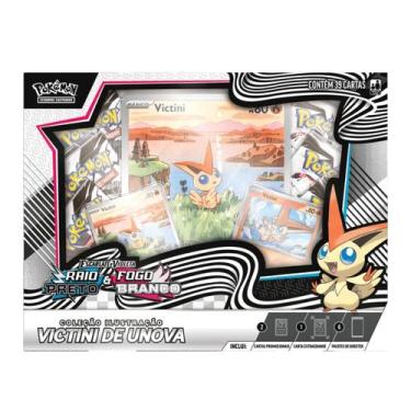 Imagem de Cartas Pokémon Victini de Unova Fogo Branco c/39 Cards Copag