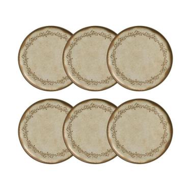 Imagem de Jogo De 06 Pratos Rasos De Cerâmica Bio Stoneware Nativa Por