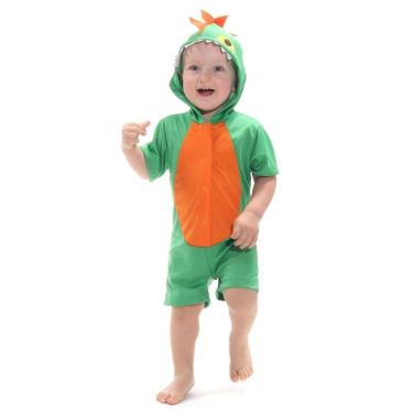 Imagem de Fantasia - Dinossauro Verde e Laranja Bebê