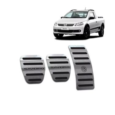 Imagem de Pedaleira Volkswagen Saveiro G5 Aço Inox Preto