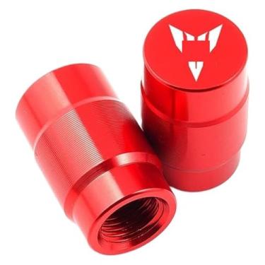 Imagem de Compatível com MT09 MT07 MT10 MT03 MT 09 07 03 10 MT-07 MT-09 MT-10 SP Tracer 2022 2023 2024 Acessórios de motocicleta Tampas de válvula de pneu (M vermelho)