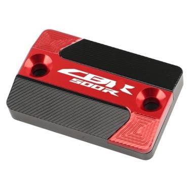 Imagem de BYYINGSUS Acessórios CNC para motocicleta Tampa do reservatório de fluido de freio dianteiro compatível com CB500F CB500X CBR500R CB 500F 500X CBR 500R 2013-2020(Cbr500r Red)