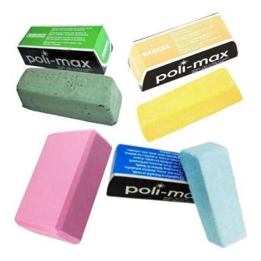 Imagem de Kit Cera Polimento Rosa Verde Creme Azul Polimax Acetato Max - GHC Ace