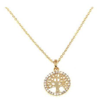 Imagem de Colar Pingente Arvore Família Folheado A Ouro 18k - Milena Joias