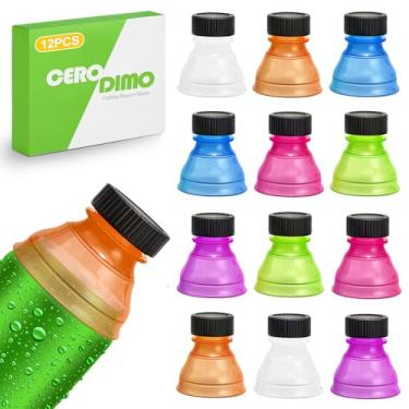 Imagem de CeroDimo Pacote com 12 tampas reutilizáveis para latas – Tampas de bebida resistentes a derramamentos sem BPA para refrigerante, cerveja, suco e latas de água com gás – Mantenha as bebidas frescas, à