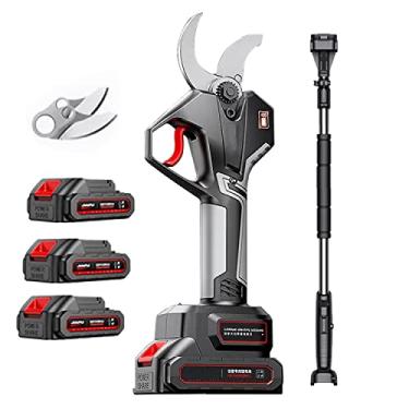 Imagem de Tesouras de poda elétricas, tesouras de poda elétricas de 21V, podador elétrico alimentado por bateria sem fio com motor sem escova, diâmetro máximo de 50 mm/1,97 pol.