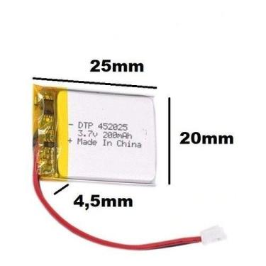 Imagem de 452025 2 Fios 3,7v 200 Mah 4,5mmx 20mmx 25mm Bateria - bgb