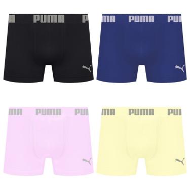 Imagem de Kit 4 Cuecas Puma Boxer Sem Costura Masculina