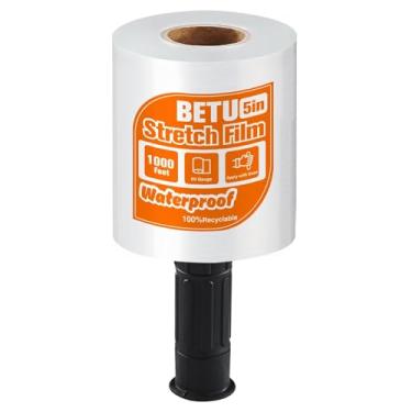 Imagem de BETU Película elástica de plástico para suprimentos de mudança 12,7 cm x 305 m, rolo elástico retrátil industrial para embalagem de móveis caixas de transporte de paletes armazenamento com alças, 1