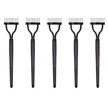 Imagem de 5 peças, separador de cílios, aplicador de rímel, definidor de cílios com capa de pente projetada por arco, pincéis cosméticos LCC15-03