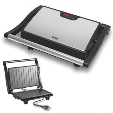 Imagem de Mini Grill Elétrico De Inox - Sanduicheira E Grelhador 110V - Carisma