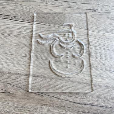 Imagem de Modelos de fresadora de lanterna de Natal, guia de acrílico de 20 cm para escultura em madeira (homem de neve)