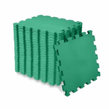 Imagem de SELLER Tapete de Encaixe em EVA – 18 peças 31×31 cm,5mm espessura, superfície antiderrapante, modular tipo quebra-cabeça, piso infantil (Verde)