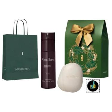 Imagem de Kit Natal o Boticário Malbec Cuidados (2 Itens) c/ Sacola