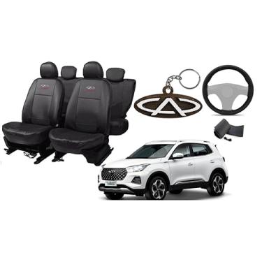 Imagem de Capa de couro para o banco tiggo 5 x e pro 19-24 proteção impermeável