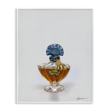 Imagem de Stupell Industries Frasco de perfume clássico de luxo branco emoldurado, arte giclée, design por Mary Sparrow, 20 x 16