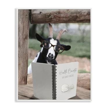 Imagem de Stupell Industries Health Benefits of Goat Cheese White Framed Giclee Art, design by Lori Deiter, 20 x 16