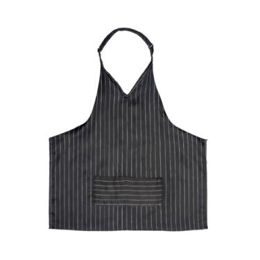Imagem de Avental de smoking de 73,7 cm aprovado pelo chef | Blusa profissional de mistura de poliéster e algodão com (2) bolsos frontais para padaria de cozinha de restaurante | Laços traseiros ajustáveis,