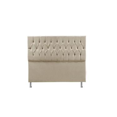 Imagem de Cabeceira Madrid 1,95 Cm Cama Box King Size Suede Bege