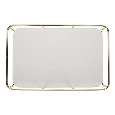 Imagem de Acouto Mesa Elegante Com Bandeja de Toucador - Suporte Multifuncional para Perfumes, Joias, Cosméticos e Maquiagem - Rack de Ferro Elegante Com Placa Removível Fácil Limpeza e Uso Quarto e Banheiro
