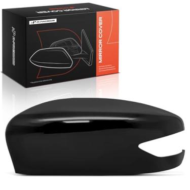 Imagem de A-Premium Tampa do espelho retrovisor do lado do motorista - compatível com Nissan Altima 2013-2018, Sentra 2013-2019 - Preto liso, com furo de seta