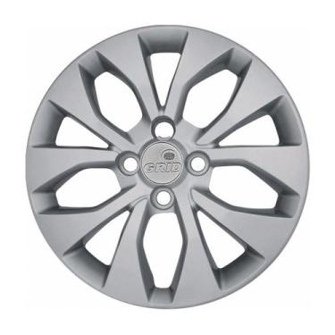 Imagem de Calota 375cb-pta aro 15 prata cubo baixo - unidade - GRID PRATA