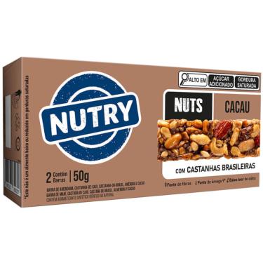 Imagem de Barra de Nuts Cacau Nutry 50g 2 Unidades