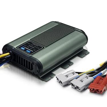 Imagem de Carregador de bateria CC para CC ATEM POWER, 25 A 12 V, com conector Anderson, carregamento reverso, MPPT, para baterias AGM, de gel, cálcio, chumbo-ácido e 12V de LiFePO4 e trailers, carregador