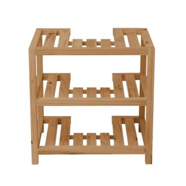 Imagem de Móvel Pia Coluna Banheiro, Estante para Banheiro Pia Coluna, Gabinete, Envernizado Acabamento(MEL-BAN02)