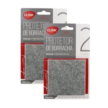 Imagem de Protetor de Feltro Quadrado Adesivo Móveis Clink Kit 4 Peças