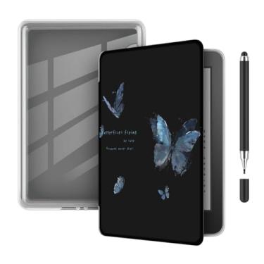 Imagem de Akacy Capa fina e leve, transparente e macia com estampa pintada para Kindle 6.0 (Geração 2016), capa à prova d'água Wake/Sleep (18)