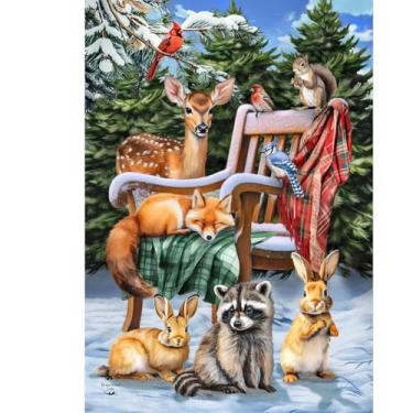 Imagem de Briarwood Lane Bandeira de casa de amigos de inverno para dia de neve