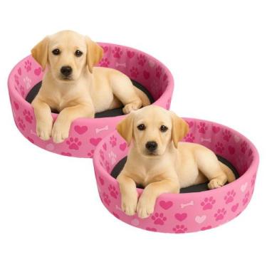 Imagem de Cama Pet Redonda 50x50cm para Cães e Gatos Médios  Lavável e Confortáv