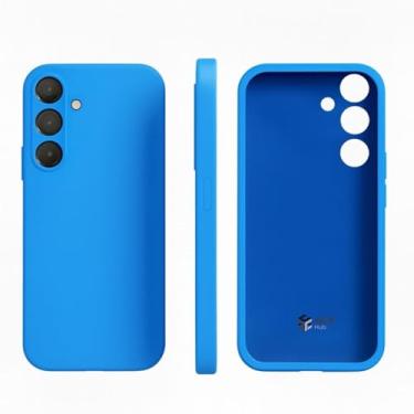 Imagem de Capa TPU Silicone Premium Compatível Smsung Galaxy A15 com Proteção Completa e Forro Aveludado (Azul Celeste)