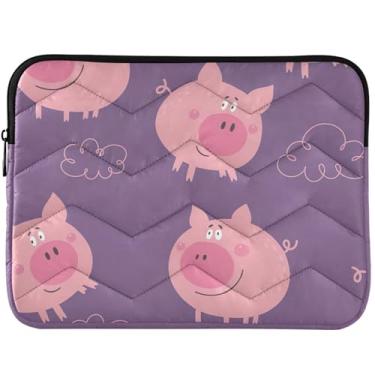 Imagem de Capa para laptop fofa com estampa de porco fofo, universal, acessórios de computador de 13 a 14 polegadas para MacBook Pro de 14 polegadas