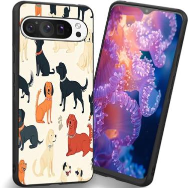 Imagem de RUUHLJLET Projetada para Google Pixel 10 Pro XL de 6,8 polegadas, a capa fosca macia oferece proteção total (cachorro fofo de desenho animado)