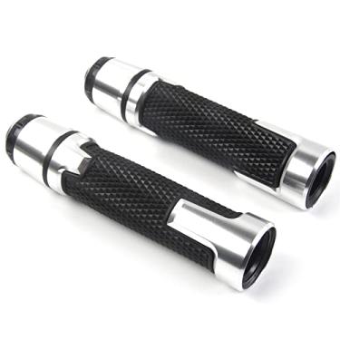 Imagem de Arashi Punhos de guidão universal para motocicletas 7/20.3 cm 22 mm para Honda Suzuki, BMW, Yamaha, Kawasaki, Ducati, todas as motos esportivas, Ninja prateado, ZX7R ZZR1100 ZZR1200 VN1500