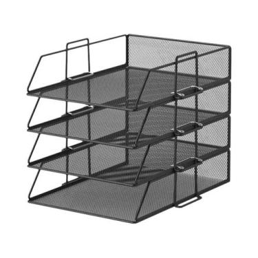 Imagem de Organizador De Mesa Empilhável De Malha Metálica Com 4 Camadas, Armaze