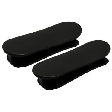 Imagem de Murtenze Pacote com 4 puxadores autoadesivos, puxadores de gaveta preta, puxadores de janela de armário deslizantes de plástico para cozinha, armário, maçanetas, portas de celeiro