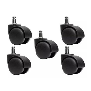 Imagem de Rodízios Rodinha Silicone Para Cadeira Escritório Gamer Anti-risco e Anti-ruido Roda Pino 11mm(Simples)