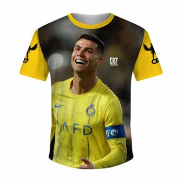 Imagem de Camiseta Infantil Meninos Cristiano Ronaldo Portugal Dry, Amarelo, 12