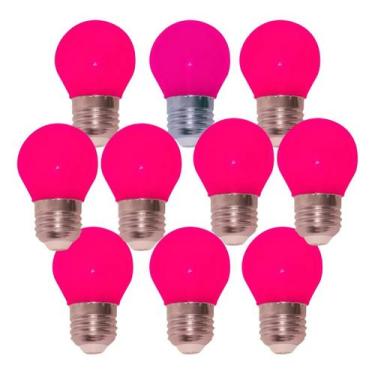 Imagem de Kit 10 Lâmpada Led Bolinha 3w Coloridas Varal Bivolt Ctb, 110/220V, Ro