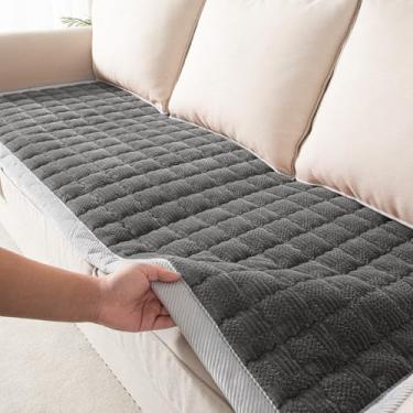 Imagem de YJSMMXY Capa de sofá lavável para cães, antiderrapante, tapete para gatos para cadeira, reclinável, protetor de móveis (cinza escuro, 1 peça / 70 x 210 cm/capa de assento)