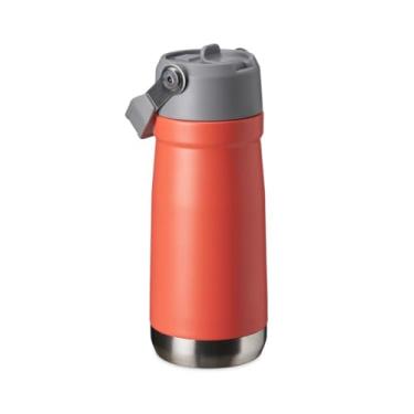 Imagem de Kit 4 Garrafa Térmica Flip Squeeze Alça Canudo 650ml Academia