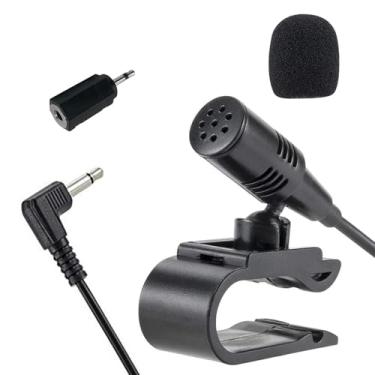 Imagem de NewTH Microfone de 3,5 mm, montagem de voz HD, microfone de substituição para rádio automotivo Pioneer Kenwood Boss JVC Sony Jensen Alpine para unidade principal de veículo estéreo DVD CD GPS, cabo
